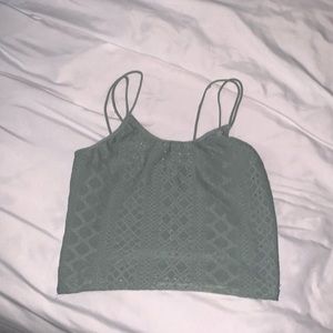 Green Spaghetti Strap Top